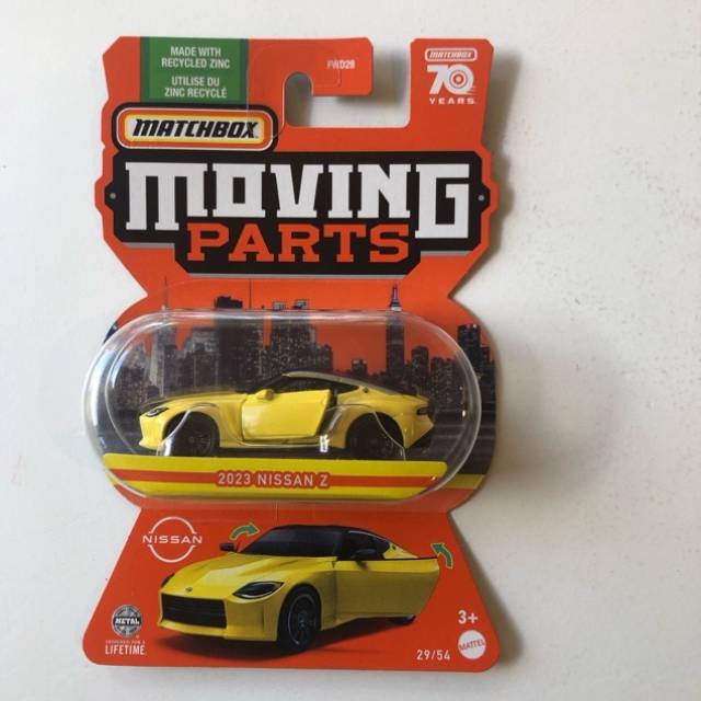 MB Nissan Z 2023 Moving Parts Yellow No 29