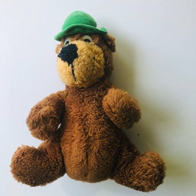 Yogi Bear Soft Toy - 1970s Weighted base - H...