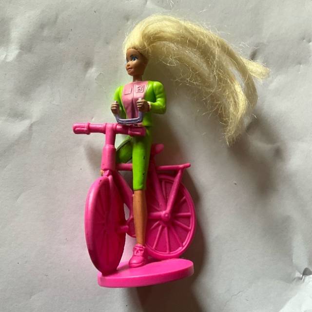 McDonald’s 1994 BICYCLIN BARBIE on Bicycle...