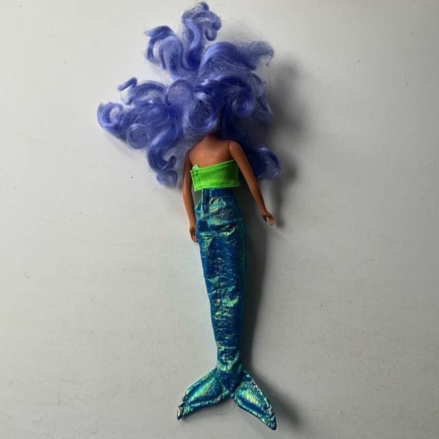 Mermaid - Purple Hair Blue Eyes Green Top