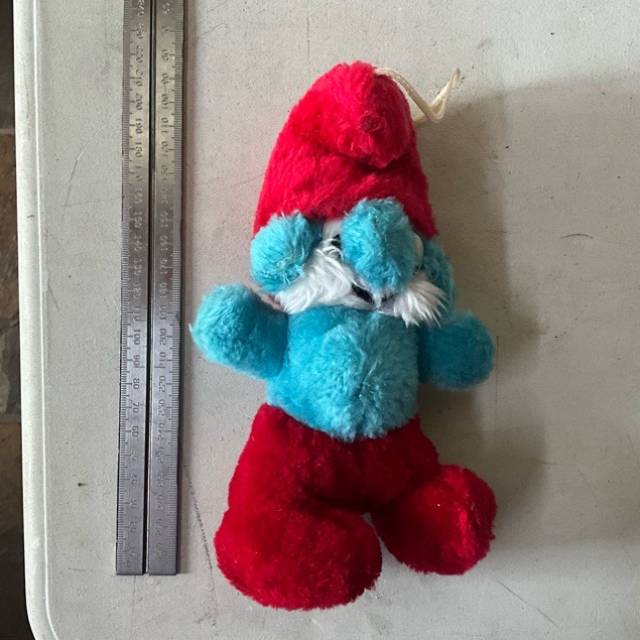 SMURF (PAPA) 21cm Height on rope soft toy (P...