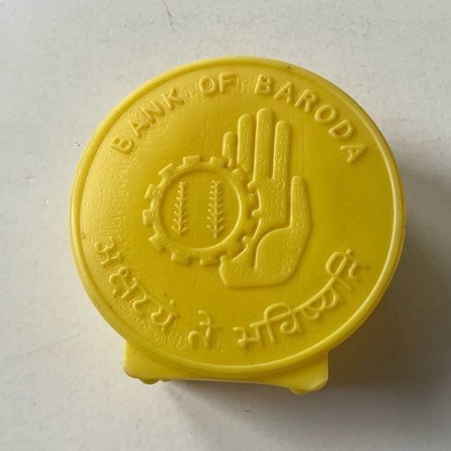 Money Box - BAN OF BARODA - Yellow Plastic (...