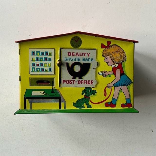 House Savings Box Post Office Tin Toy Tin