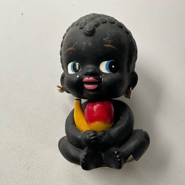 Kenmar African American Girl Bobble Head Pig...