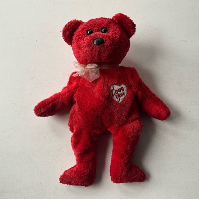 Ty Beanie Baby Teddy Bear Secret Red I Love...