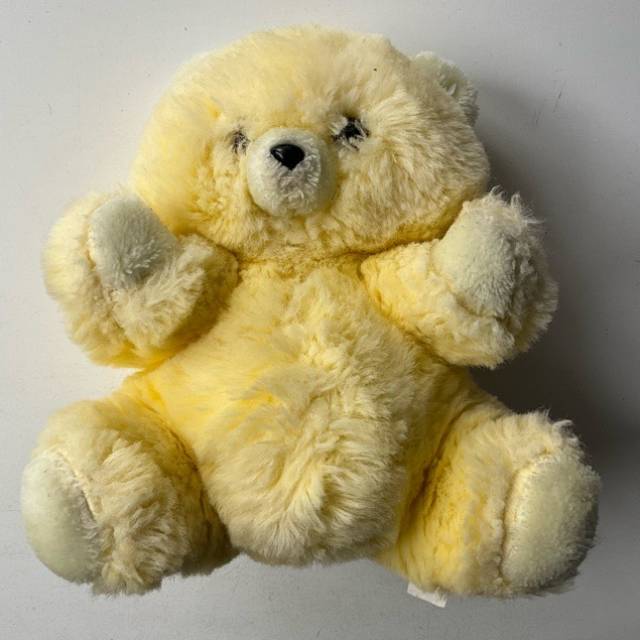 NZ Made Yellow Plush Teddy Bear (26cm Height)