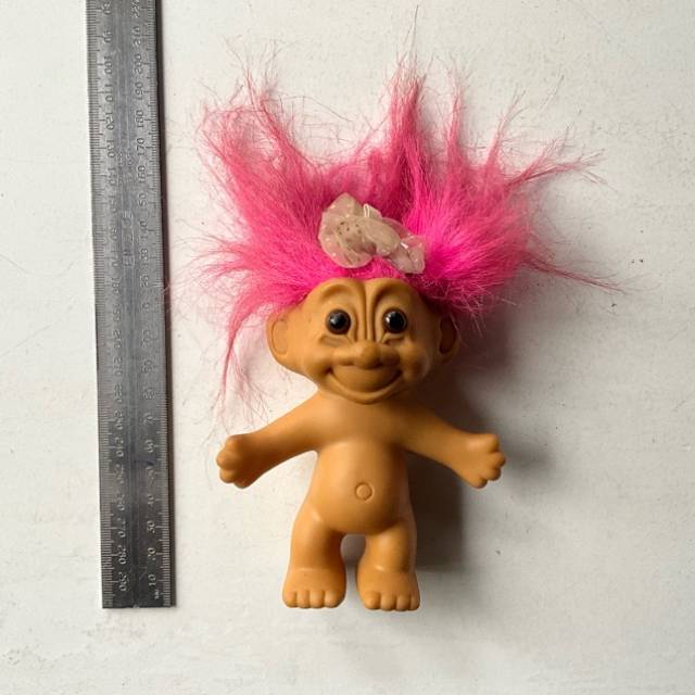 Troll Russ Pink Hair with Bow (15cm Height)