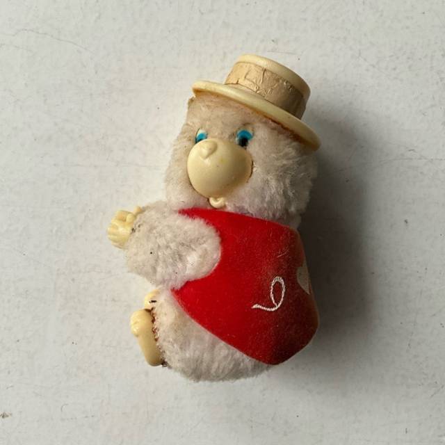Clip Bear - White with Top Hat (I Love You)...