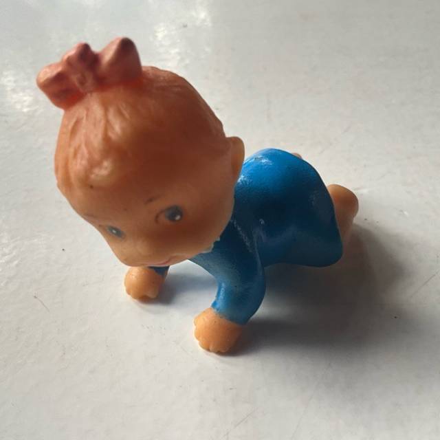 Kitsch 70’s Toy Cupid Kewpie Doll - Blue E...