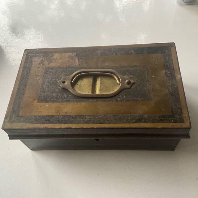 Money Box (Tin) 24cm Length Black Gold - 194...