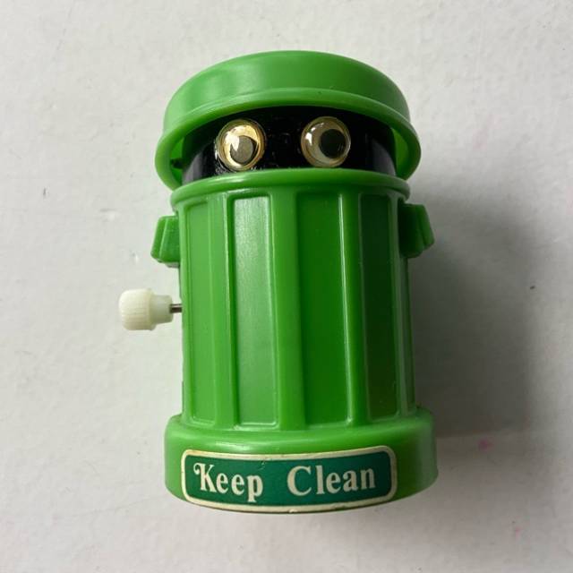 Green Rubbish Bin (Keep Clean) Wind up Toy 1...