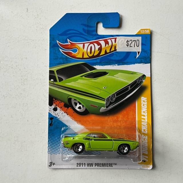 HW ‘71 DODGE CHALLENGER Green 2011 HW PREM...