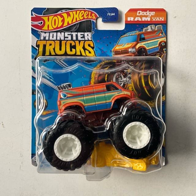 HW Monster Truck Dodge RAM VAN Orange - CRAS...