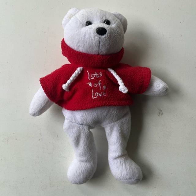 Beanie Baby - White and Red (Lots of Love)