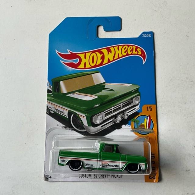 HW CUSTOM ‘62 CHEVY PICKUP Green SURFS UP...
