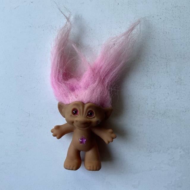 Troll Doll Pink Hair Pink Jewel Figure Toy F...