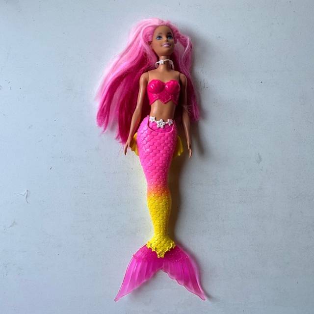 BARBIE Dreamtopia Mermaid Doll Pink Yellow H...