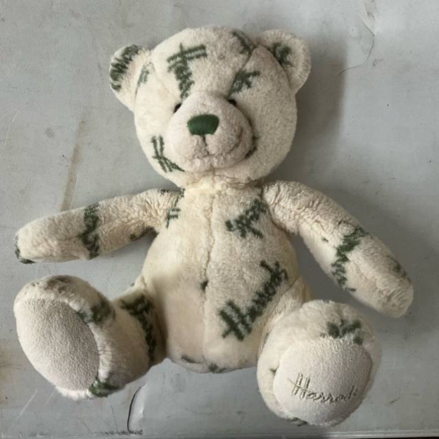 HARRODS Green Teddy Bear 30cm Height