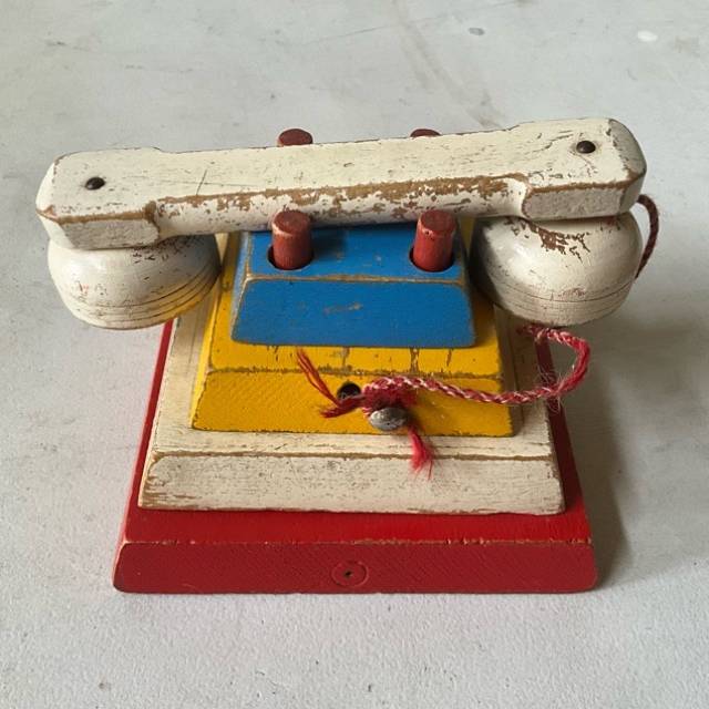 1950s Wooden stack Block Phone