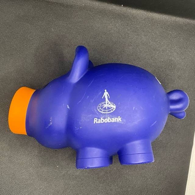 Rabobank blue and orange promotional piggy b...
