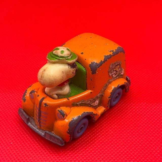 Snoopy And Woodstock Metal Toy Car 1983 Hasb...