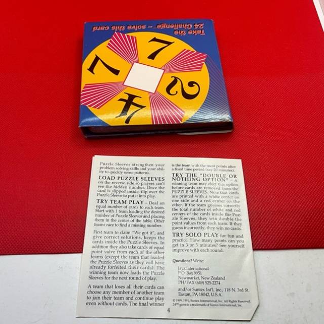 24 Game 1 Dot Single/Double Digits 48 Cards NZ POST EDITION - Vintage ...