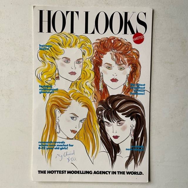 Mattel HOT LOOKS Marketing Flyer 1980s Writt...