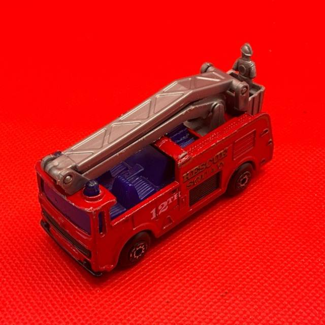 MB RED SNORKEL FIRE TRUCK 12TH RESCUE SQUAD...