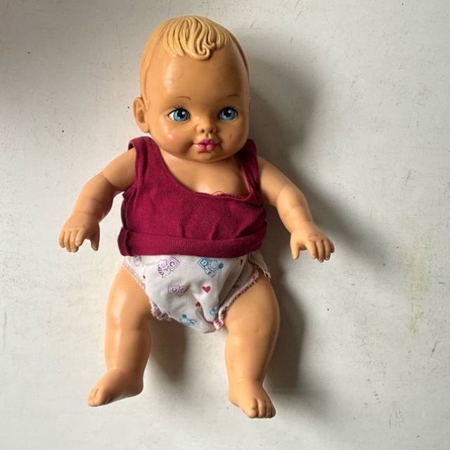 1990 Lauer Water Babies Doll Blonde blue Eye...