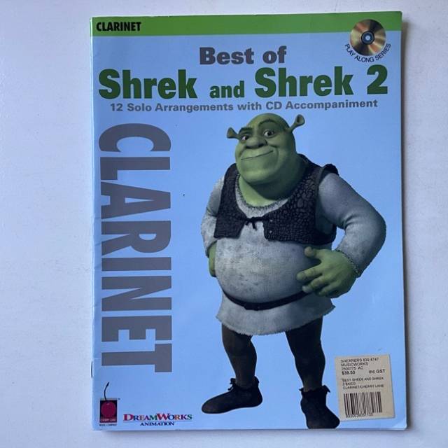 Disney BEST of SHREK and SHREK 2 CLARINET BO...