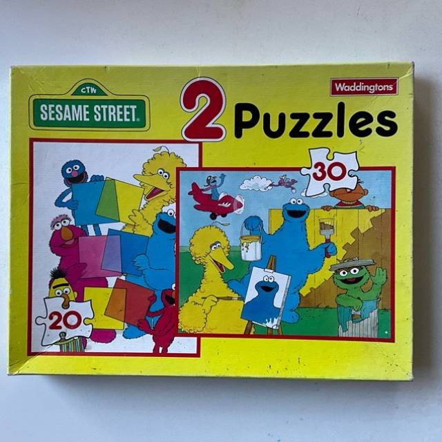 PUZZLE SESAME STREET CLOURS 2 PUZZLES 1991