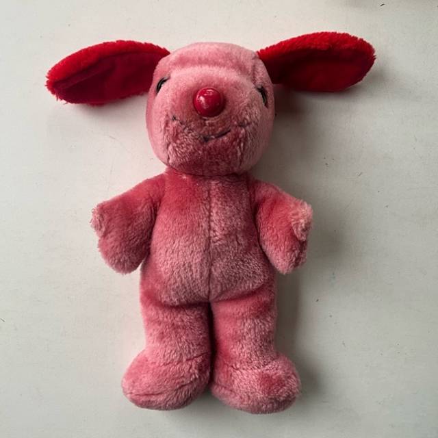 SOOTY PINK PLUSH TOY DOG - Red Nose and Ears...