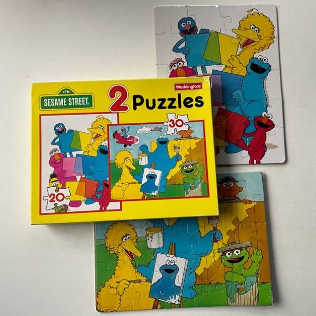 PUZZLE SESAME STREET CLOURS 2 PUZZLES 1991